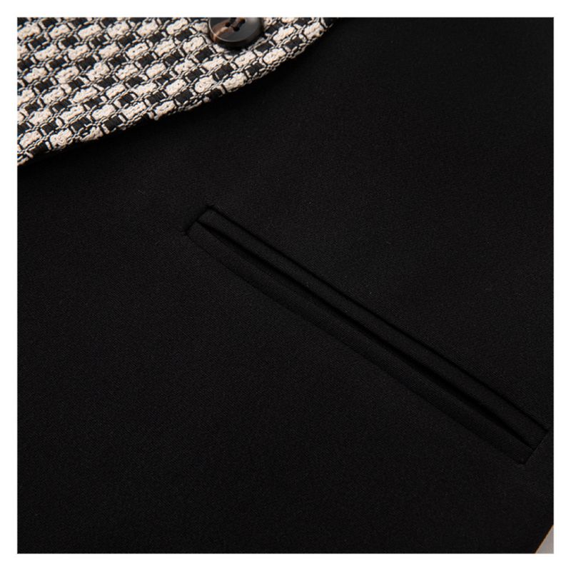 Women's Clothing round neck vest new design slim fit plaid vest outer wear waistcoat _autovado.com