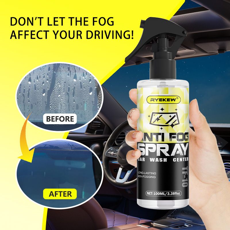 Ryekew Car Glass Front Windshield Long-Lasting Anti-Fog Rainproof Agent Waterproof Water-Repellent Cleaning Spray_autovado.com