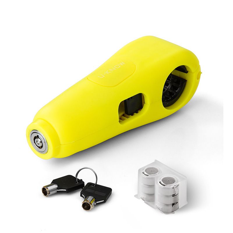 Anti-Theft Front Electric Bike Motorcycle Bicycle Handlebar Alarm Handbrake Brake Lock_autovado.com