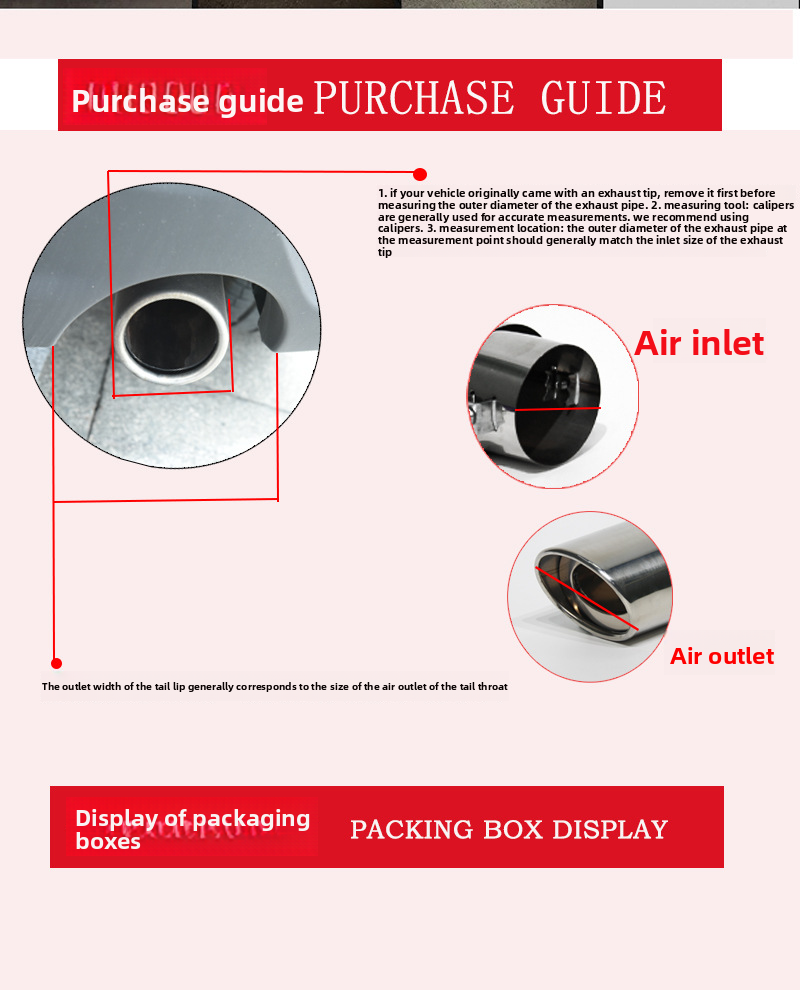 Cross-Border Wholesale Blue Tail Decoration Large Curved Straight Stainless Steel Car Exhaust Pipe Muffler_autovado.com