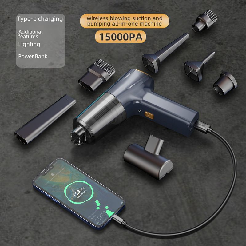 Car Vacuum Cleaner Car large suction brushless motor car handheld small powerful wireless household blowing and suction dual-use_autovado.com