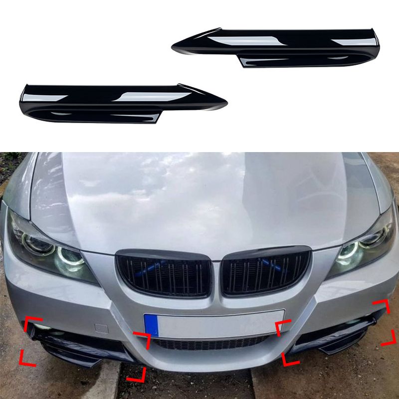 Suitable for 3 Series E90 E91 M-Tech 320i 330i 2005-2008 front corner sticker modification_autovado.com