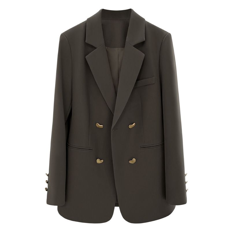 Women's Coat Long Sleeve Blazers Elegant Solid Color_autovado.com