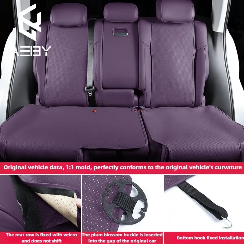 AEBY For Leapmotor C10/C16 2024-2026 Car Seat Cushion Backrest Set Custom Fit Breathable Anti-slip Bottom Easy Install_autovado.com