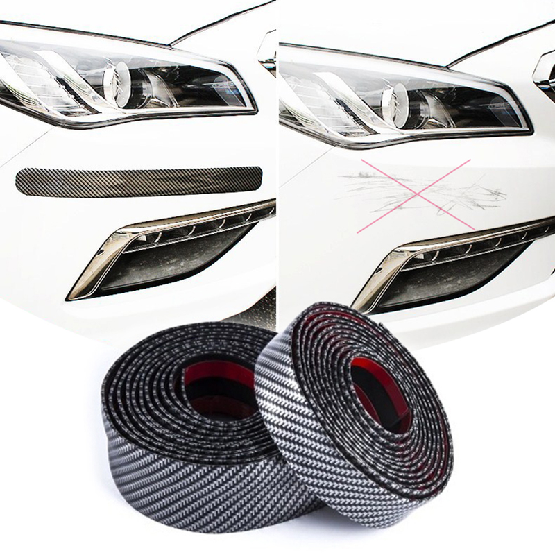 Yuanmheng Car Styling Carbon Fiber Rubber Door Sill Protector Trim Strip Decor Sticker_autovado.com