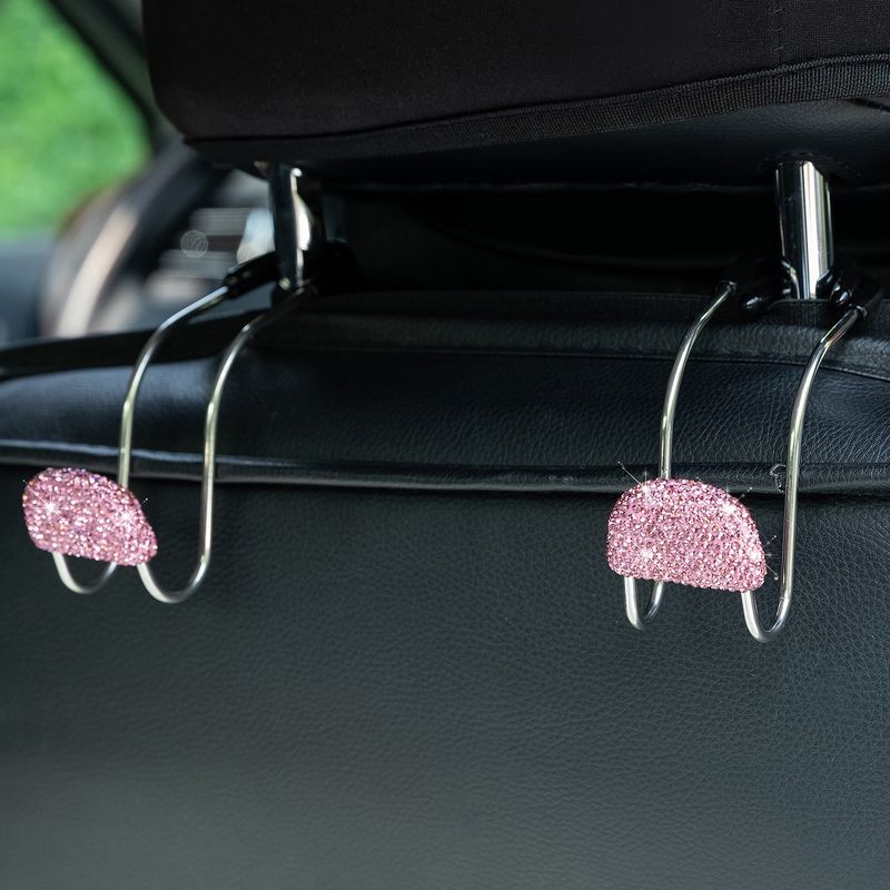 New Multi Functional Inlaid Stainless Steel Back Car Hook Diamond_autovado.com