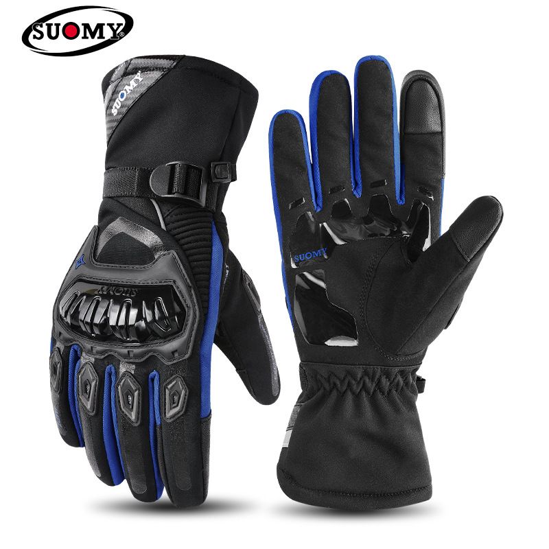 Winter Motorcycle Waterproof Warm All-Season Riding Motorbike Rider Anti-Fall Off-Road Thickened Long Gloves For Men_autovado.com