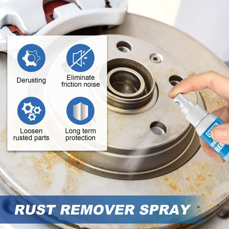 OUHOE Auto Iron Powder Rust Remover Spray Rust Remover Auto Products Stain Remover Rust Remover Cleaning Products_autovado.com