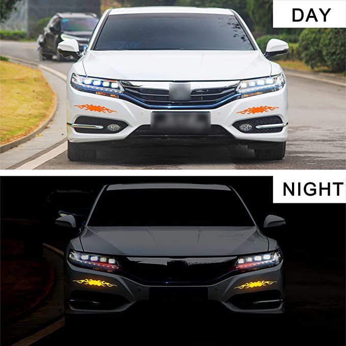 Reflective Car Racing Sports Flame Stripe Stickers Motorcycle Bicycle Skateboard DIY_autovado.com