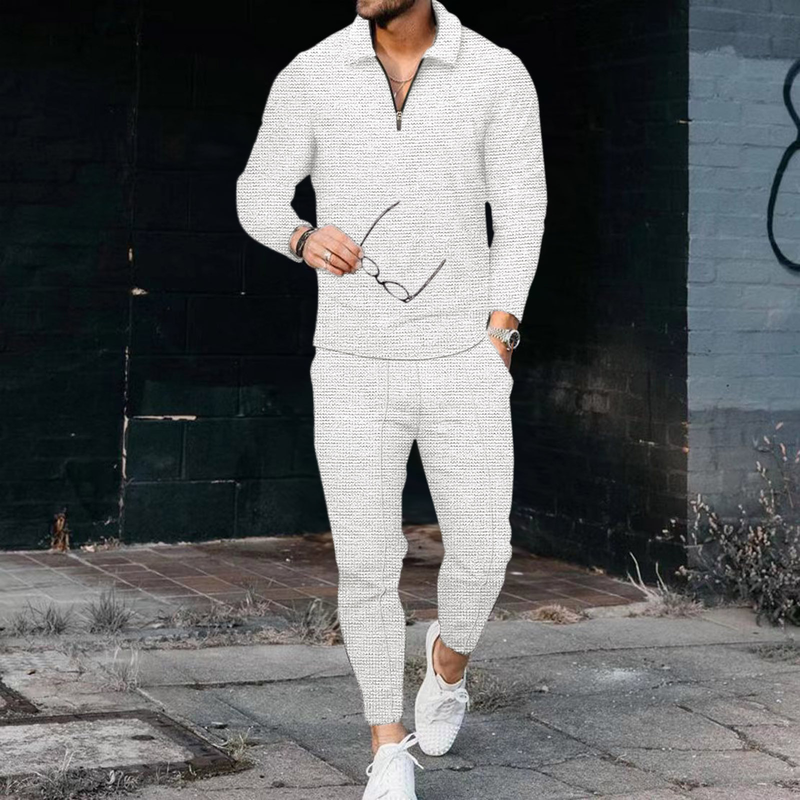 Men's long-sleeved pants two-piece sportswear suit for men_autovado.com
