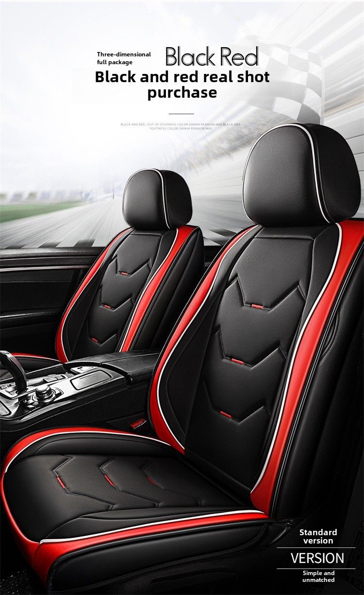 Car Cushion Four Seasons Suitable Cute All-inclusive Seat Cover Summer Full-enclosed Seat Cushion Goddess Leather Seat Cover New_autovado.com