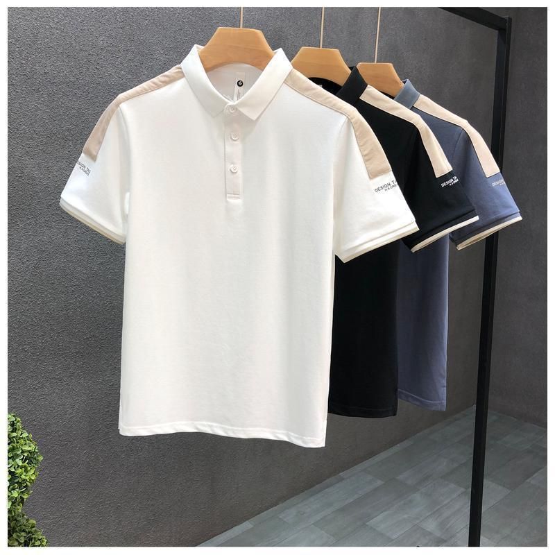 Men's clothing Summer short-sleeved polo shirt for young men, half-sleeved T-shirt, trendy brand, slim lapel, casual all-match T-shirt,new_autovado.com