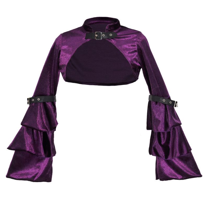 Women's Clothing Short slim dress coat Women's long sleeved small cape waistcoat Spring and autumn casual velvet small outerwear top_autovado.com