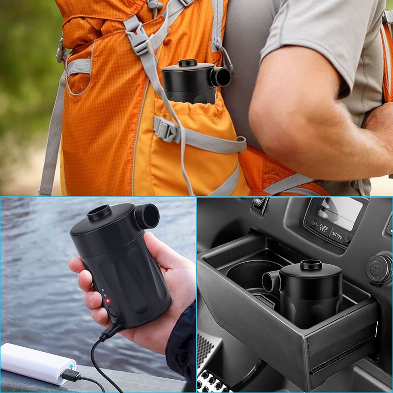 Inflatable Pump Portable Battery Pump Outdoor Wireless Swimming Pool Inflatable Boat Inflatable Bed Vacuum Compression Bag Air Pump_autovado.com