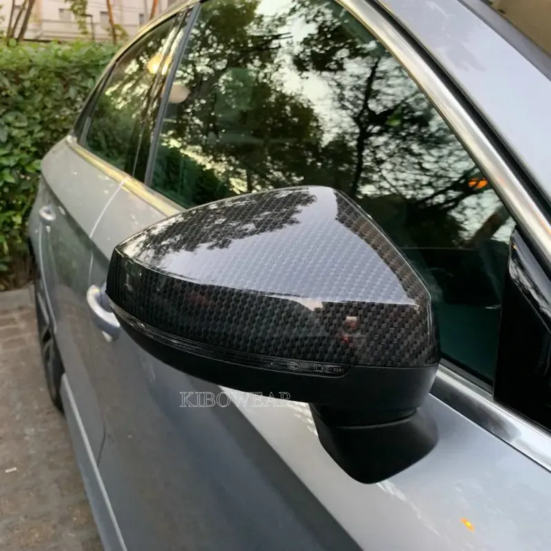 Pair for Auto A3 S3 8V Side Wing Mirror Covers Caps (Carbon Look) Replace 2015 2016 2017 2018 2013 2014 2019_autovado.com