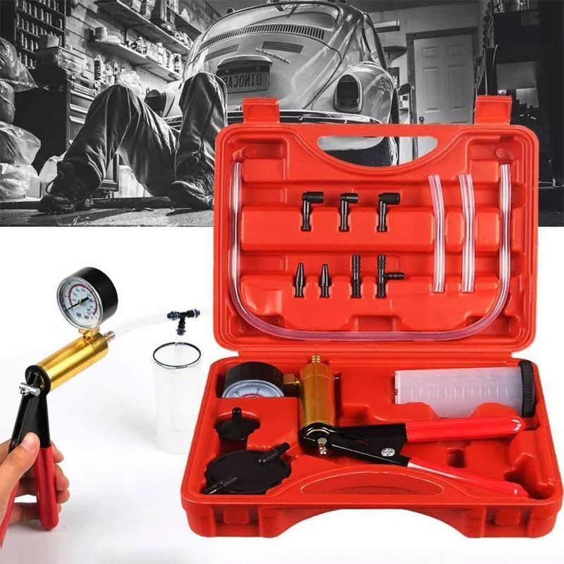 Car Air Conditioning Extraction Manual Powerful Suction Tool Brake Replacement Oil Vacuum Pump_autovado.com