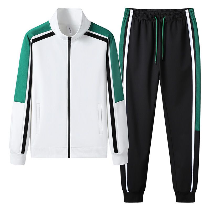 Men's Clothing Spring and Autumn Men's New Casual Sports Suit Youth Fashion Stand Collar Cardigan Two piece Jacket Men_autovado.com
