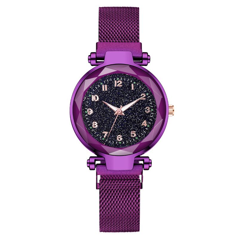 fashion magnet digital Starry Sky women's watch women's red lazy watch_autovado.com