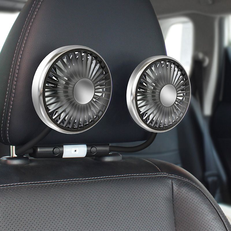 Flash F310 Dual-Head Lighted Hose Seat Fan Creative Practical Multi-Angle Car Interior Use_autovado.com