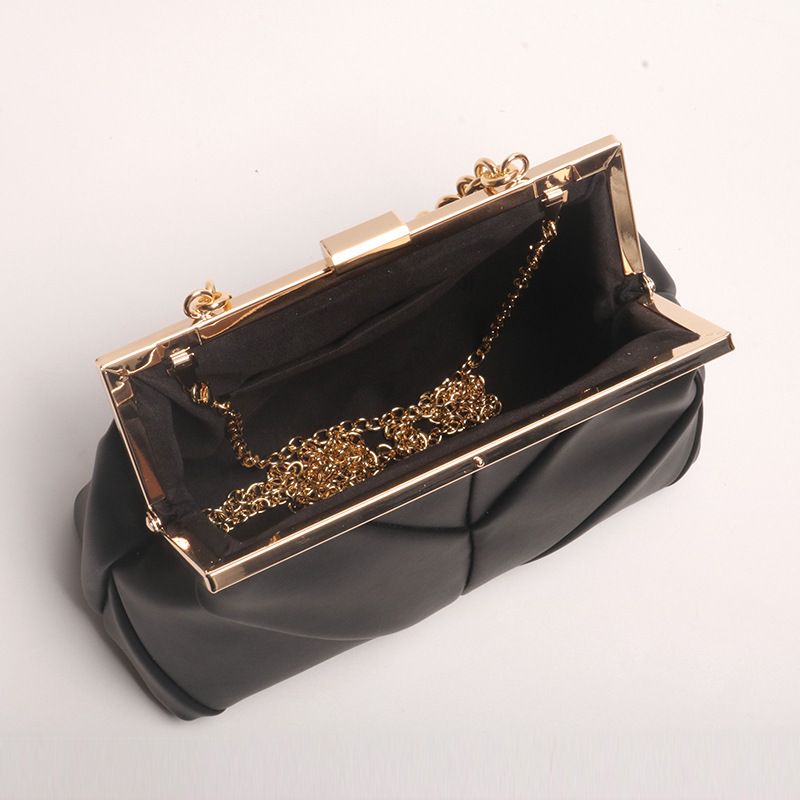 flashing metal bar lock evening bag handbag celebrity chain evening bag_autovado.com