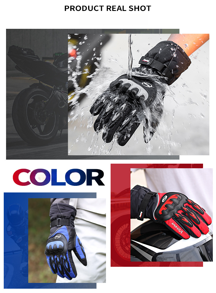 Winter Motorcycle Waterproof Men, Touchscreen Riding Gloves, Electric Vehicle Cold-Proof Thermal Windproof Gloves For_autovado.com
