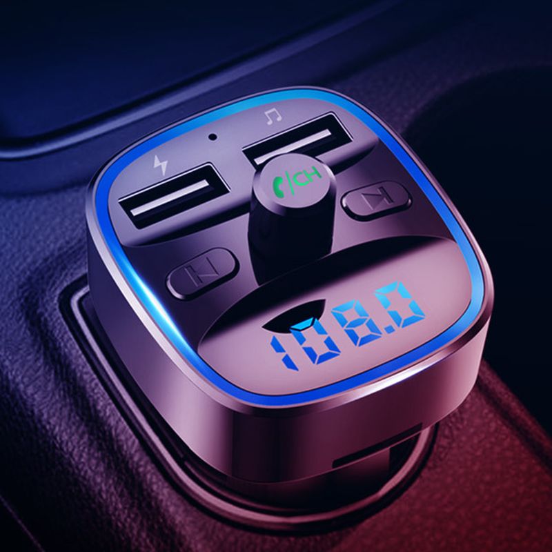 Yuanmheng T25 Dual USB Ports Smart Car Bluetooth-compatible 5.0 MP3 Music Player Hands-free Call_autovado.com