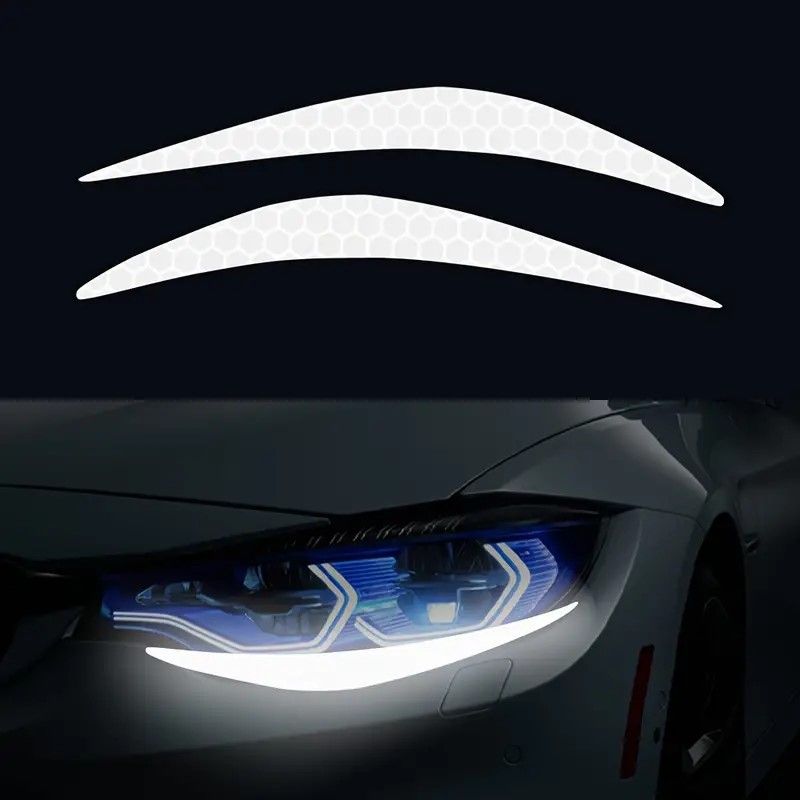 Car Decoration, Engine Hood, Headlight Eyebrow Car Creative Modification, Personalized Reflective Sticker, Waterproof_autovado.com