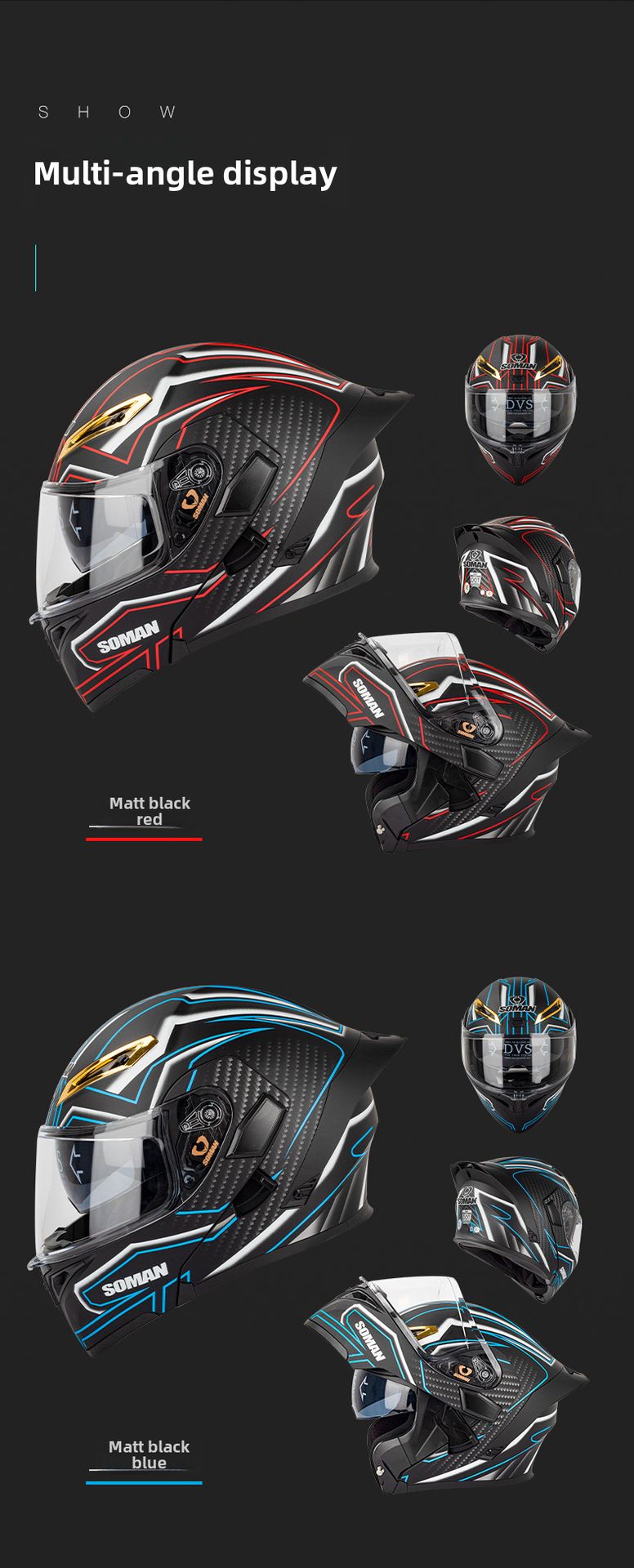 Double lens visor helmet four seasons riding warm safety helmet_autovado.com