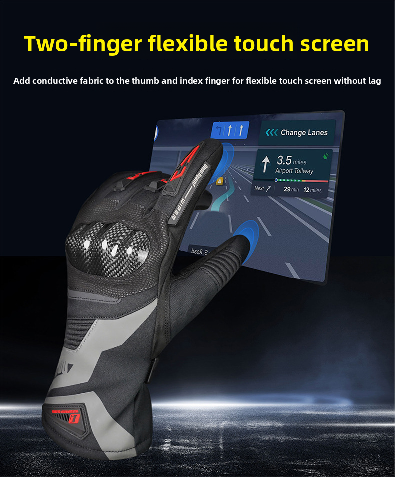 OnesAgain Motorcycle Winter Riding Gloves Men Long Waterproof Windproof Warm Women Rider Motorbike Anti-drop_autovado.com