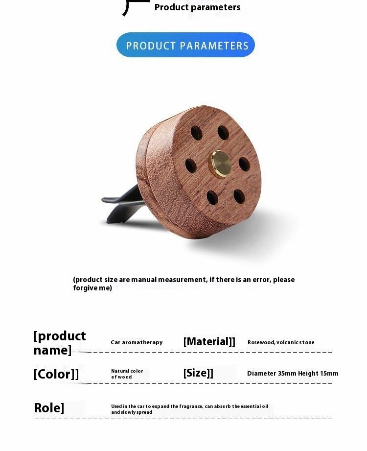 New Perfume Solid Wood Vehicle Mounted Air Outlet Diffuser Creative Car Fragrance Essential Oil Fragrance Folder Essential Oil Fragrance Stone_autovado.com