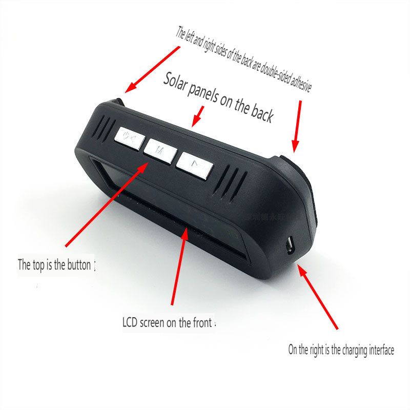 Solar-Powered Wireless TPMS For Cars - Hidden Windshield-Mounted Tire Pressure Monitoring System With Real-Time Alerts & Temperature Sensor_autovado.com