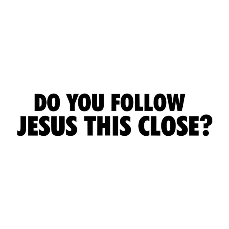 FOLLOW JESUS Follow Jesus English car sticker scratch cover sticker waterproof car body decoration_autovado.com