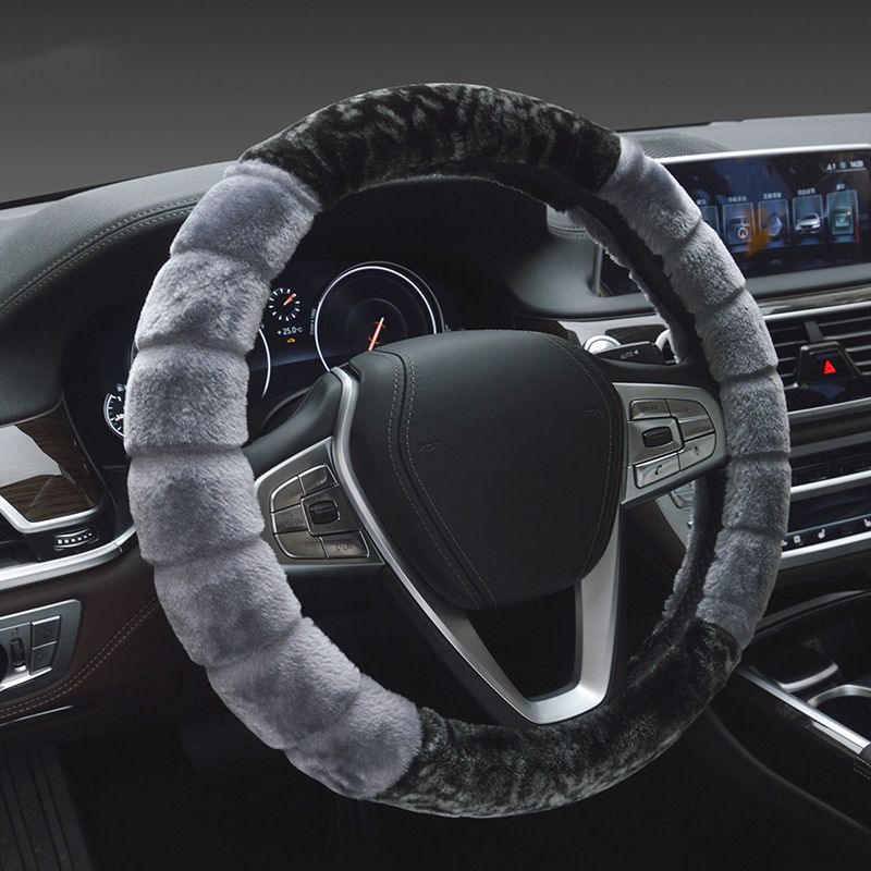 New Car Short Plush Winter Non-Slip Warm Universal Steering Wheel Cover_autovado.com