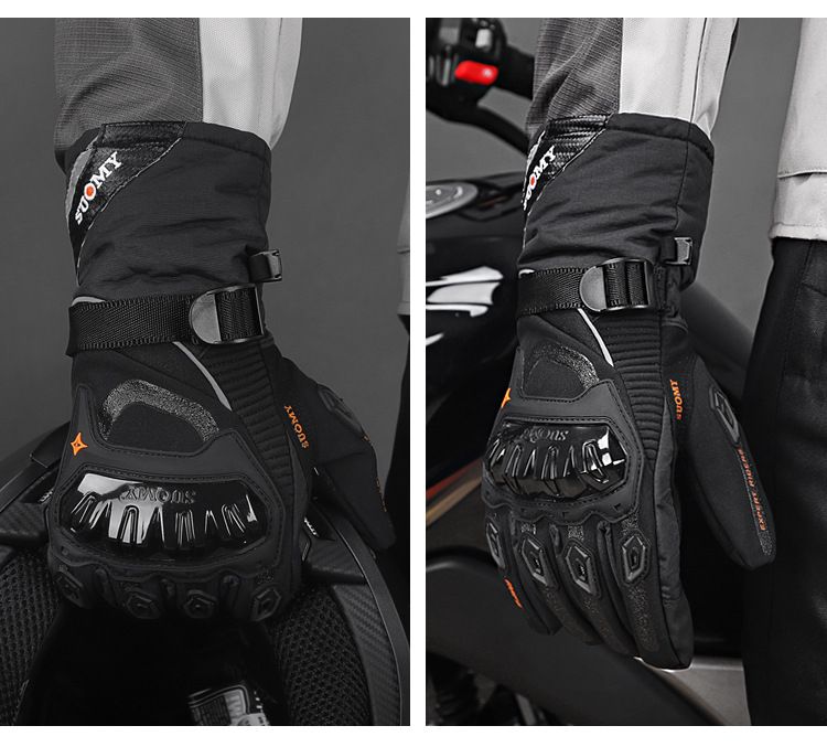 Winter Motorcycle Waterproof Warm All-Season Riding Motorbike Rider Anti-Fall Off-Road Thickened Long Gloves For Men_autovado.com