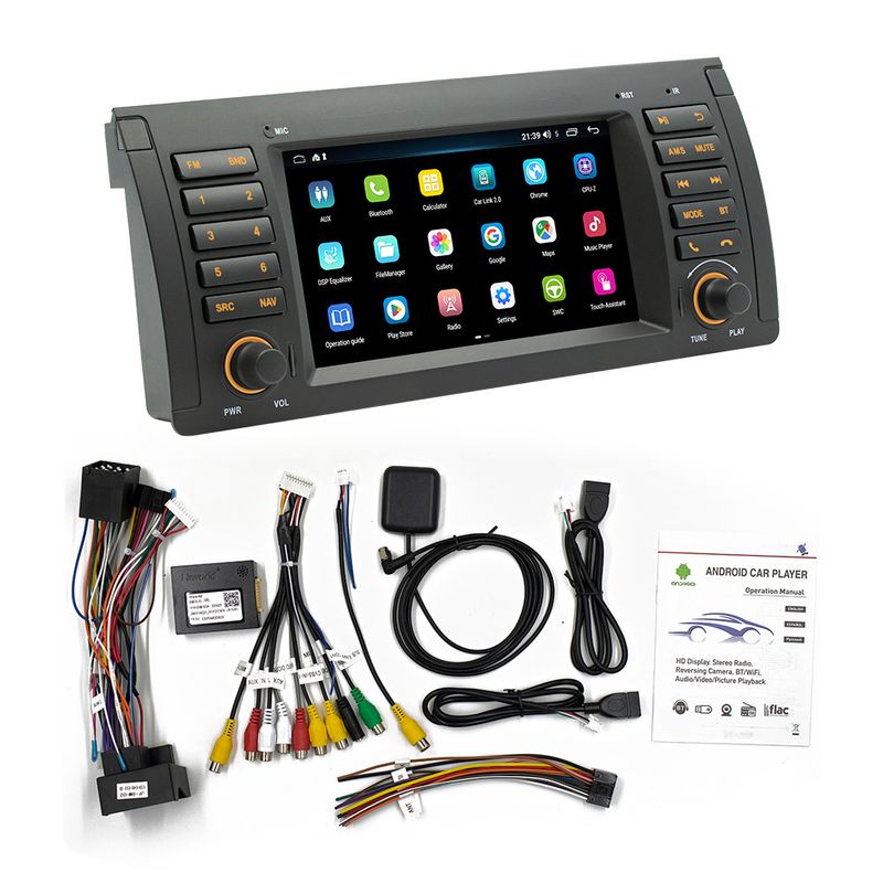 7" Android Car Stereo For BMW E39 (2002-2008) - Wireless CarPlay, HD Touchscreen & Reverse Camera_autovado.com
