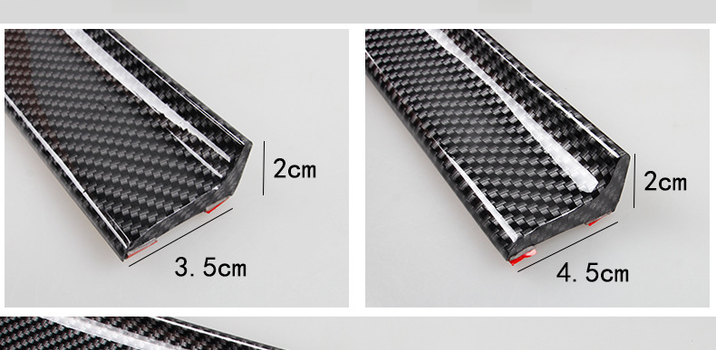 Car 3D Pattern Rubber Spoiler No Drilling Required Universal Carbon Fiber Diffuser Anti-Collision Strip_autovado.com