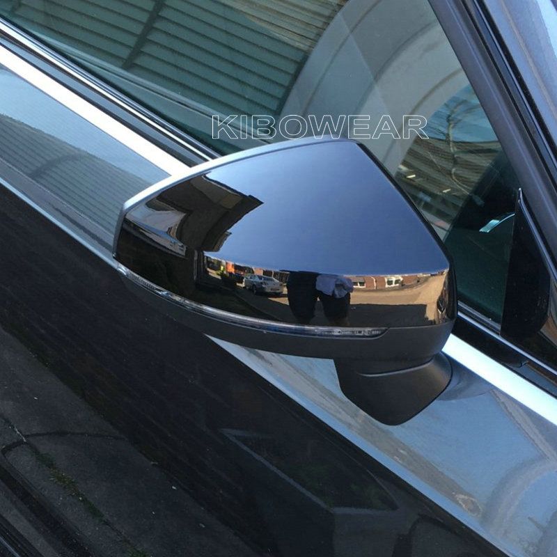 Black Side Wing Mirror Cap Covers for Auto A3 S3 8V 2013 2014 2015 2016 2018 2017 2019 Replace (Glossy Pearl Black) 2020_autovado.com