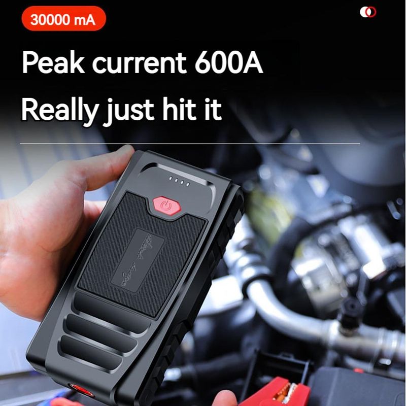 129800mAh Bank 3in1 Cable Emergency Power Supply Car Jump Starter & Air Pump Accessories Black_autovado.com