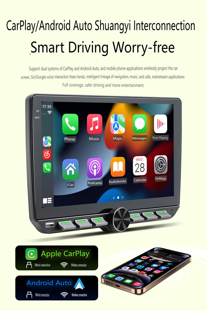 10.1" 8-Core 4G Android Car Stereo With Wireless CarPlay - HD Touchscreen GPS Navigation System & Backup Camera, Bluetooth 5.0 Support Android Auto_autovado.com