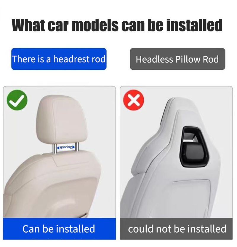 A 45D Slow-Rebound Space Memory Foam With Double Hooks For The Car Seat Side Sleeping Headrest_autovado.com