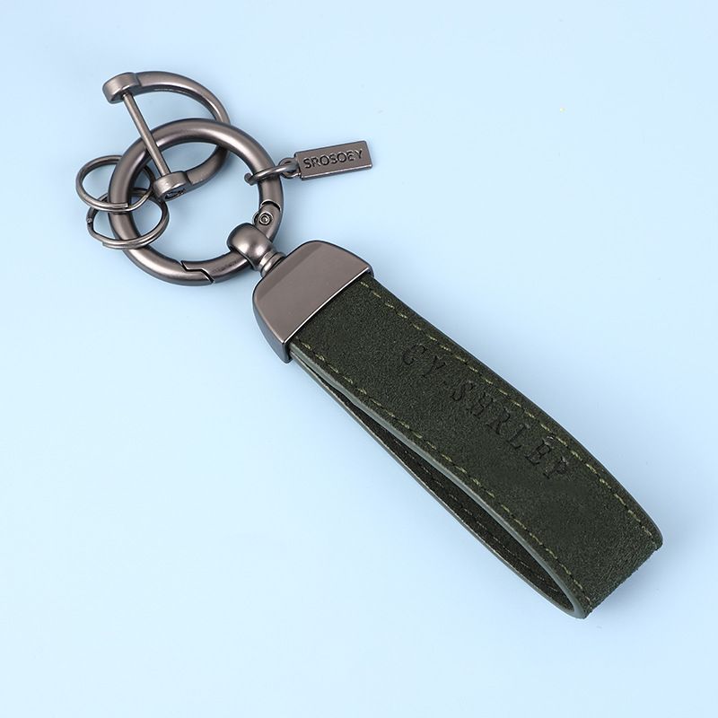 Suede Car Keychain Pendant Creative Personality Simple Key Chain Ring Men And Women Couple Lanyard Waist Hanging_autovado.com