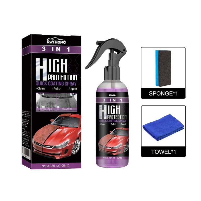 Rayhong 3pcs/set Coating Agent 3-In-1 Oil Removal Polishing Protection Repair Scratches Car Paint Cleaning And Maintenance Coating_autovado.com