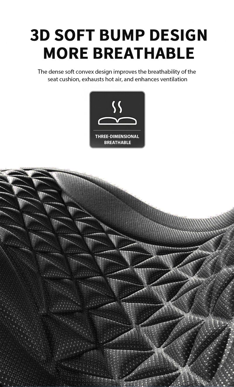 SEAMETAL 3D Car Cushion Breathable Cover Convex Design Heat Dissipation Seat Protector Anti Scratch Non-Slip Chair Mat_autovado.com