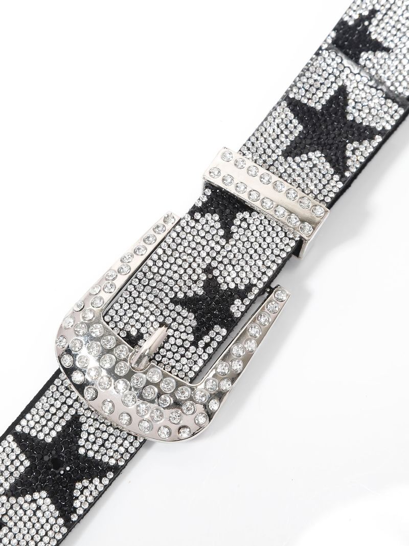 HOT Gorgeous and Shiny Rhinestone Jeans Pants Western Cowgirl Bling Studded Design Ladies Fashion Belt Gift For Women_autovado.com