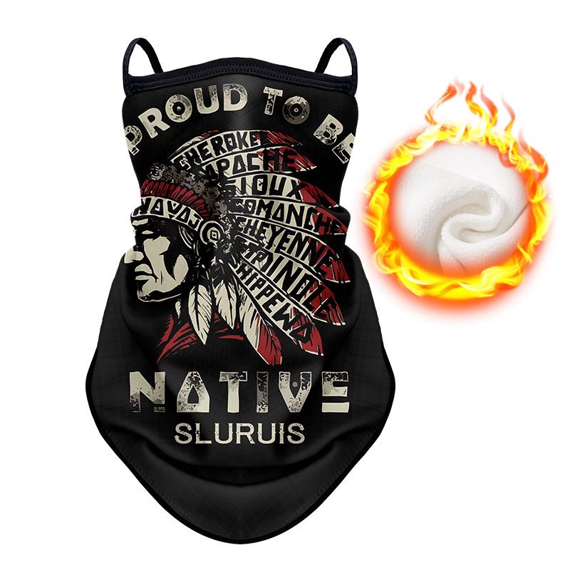 Winter Motorcycle Fleece-Lined Riding Mask Outdoor Bicycle Mountaineering Cold-Proof Ear-Hanging Triangle Scarf_autovado.com