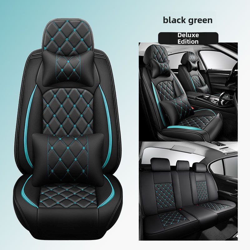 New Crown All-inclusive Full Leather Diamond Four Seasons Car Cushion Four Seasons Universal Dog Head Cartoon Car Seat Cover_autovado.com