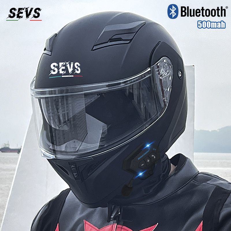 Modular Motorcycle Helmet – Flip-Up Full Face Helmet With Dual Visor & Bluetooth (Matte Black/Gloss White/Cement Grey, Multi-Size)_autovado.com