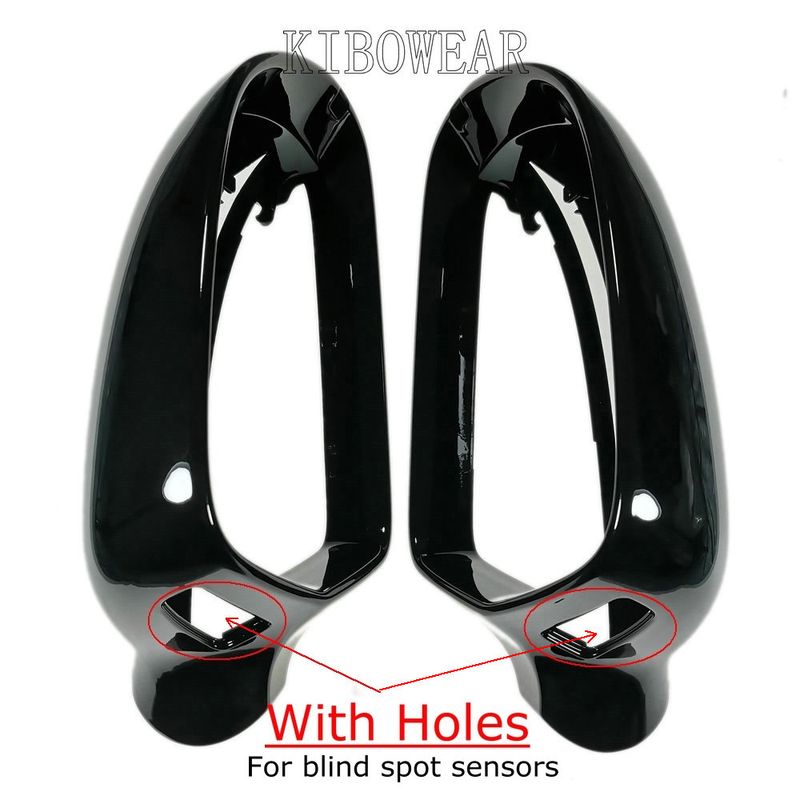 Black Side Mirror Covers Cap for Audi A6 C6 4F A4 A5 B8 8K Q3 SQ3 A8 D3 S4 S5 S6 S8 door wing 2008 2009 2012 2015 A3 8P_autovado.com