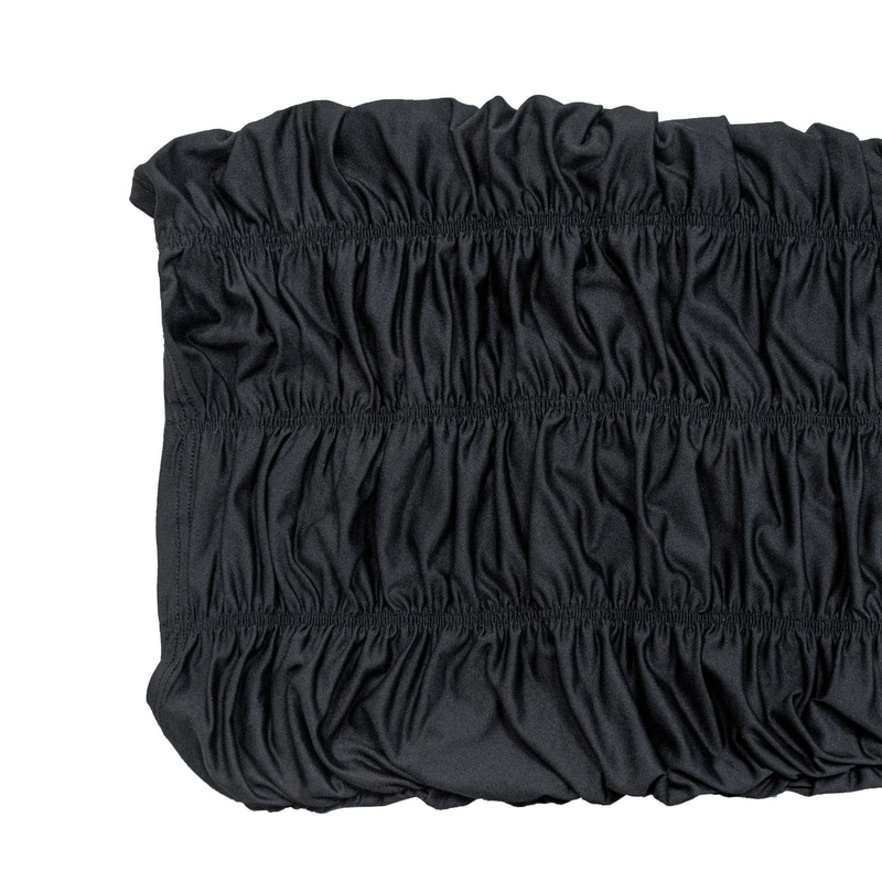 Women's solid color feather tube top sleeveless short skirt dress_autovado.com