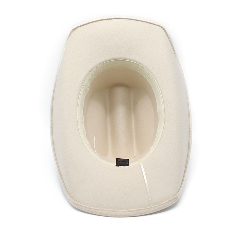 Hot Sale Vintage Western Cowboy with Black Belt Men's Felt Fedora Hat Women Jazz Cowgirl Cap Cloche Church Sombrero Hombre Caps_autovado.com